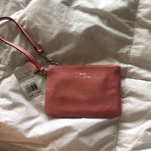 Pink Coach Wristlet Wallet